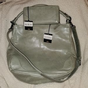 Frye Melissa hobo & matching wallet fern color
